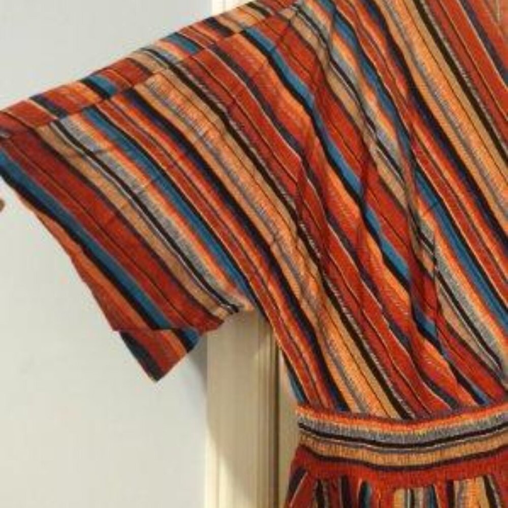 NEW-Striped dress with splits and pockets - Picture 6 of 8